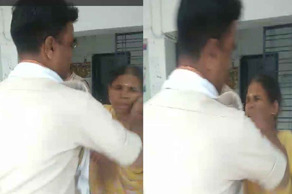 Police slapped a woman: शर्मसार हुई खाकी वर्दी, चोरी की शिकायत लेकर थाने पहुंची महिला को पुलिस जवान ने मारा थप्पड़, वीडियो आया सामने