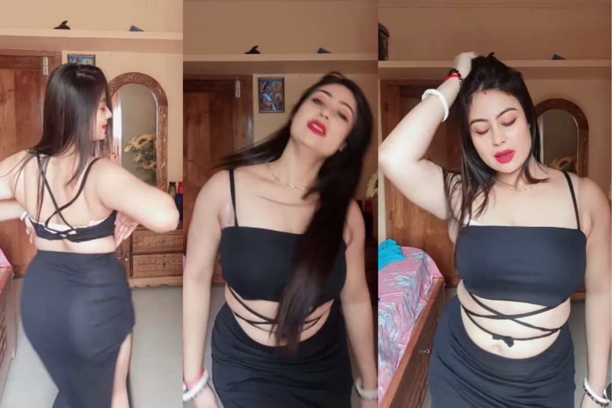 Sexy Video : बेडरूम में देसी भाभी ने दिखाई सेक्सी अदाएं, ब्लैक ब्रा बिखेरा हुस्न का जलवा, वीडियो देख छूटे युवाओं के पसीने