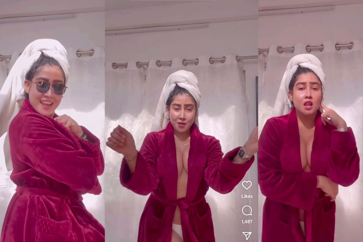 Sofia Ansari Sexy Video: बाथरूम से निकलीं और कैमरे के सामने मचा दिया तूफान, तौलिए में लिपटी सोफिया ने किया ऐसा डांस, फैंस के उड़े होश