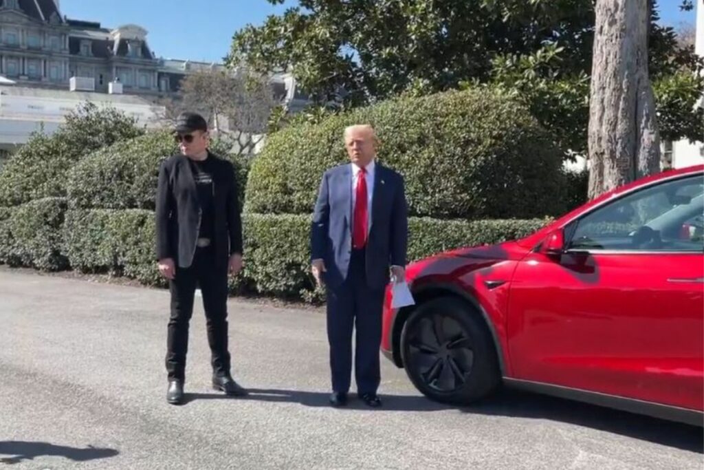(Trump Tesla Car, Image Credit: Donald J. Trump X)