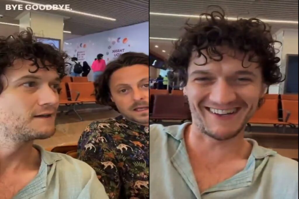 British couple's Goodbye India video/Image Credit: IBC24 Customized