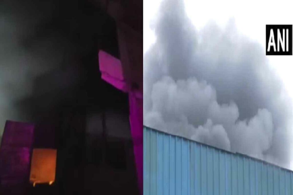 Delhi Rithala Factory Fire/ Image Credit: ANI