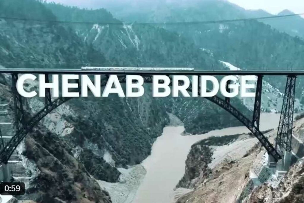 Chenab Bridge/Image Credit: ANI