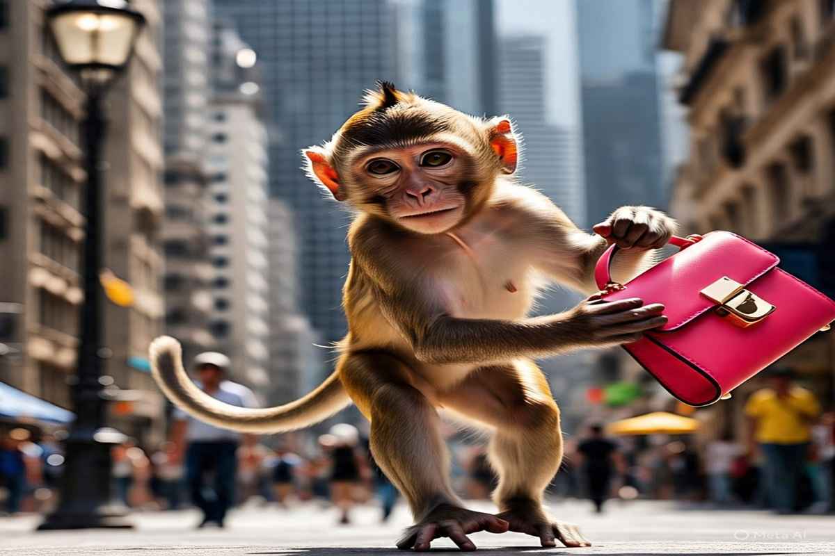 Purse Snatched By Monkey: वृंदावन में शरारती बंदरों ने मचाया उत्पात, 20 लाख रुपये के हीरों से भरा बैग छीना, कारनामा देख चकराया पुलिस का माथा