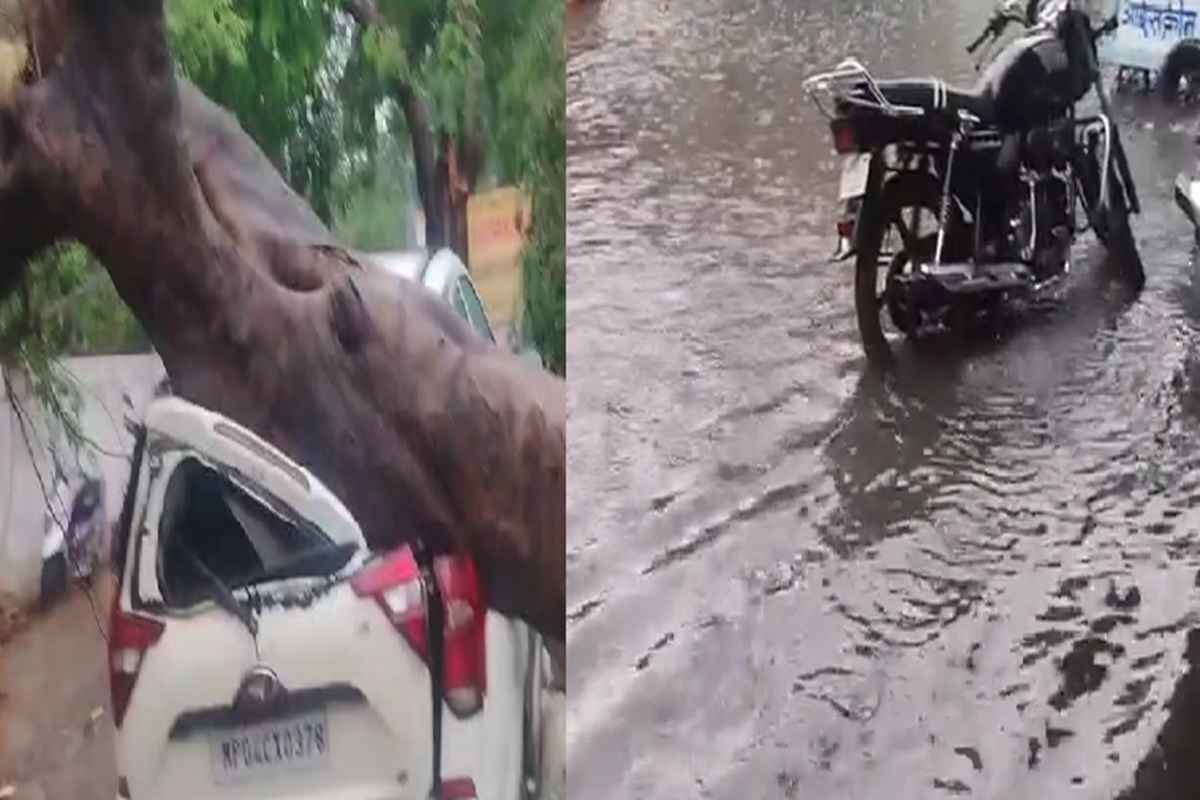 Guna News: जिले में तेज आंधी-बारिश ने मचाई तबाही, कहीं सड़कों पर गिरे पेड़ और खंभे, तो कहीं तालाब में तबदील हुई सड़कें, देखें वीडियो