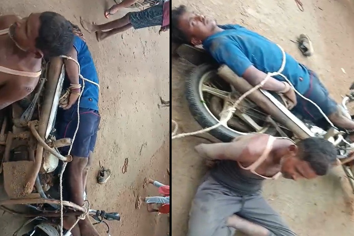 Balrampur Viral video: बाइक चोरी गए युवकों को बाइक में ही बांधकर की बेदम पिटाई, वायरल हो रहा वीडियो