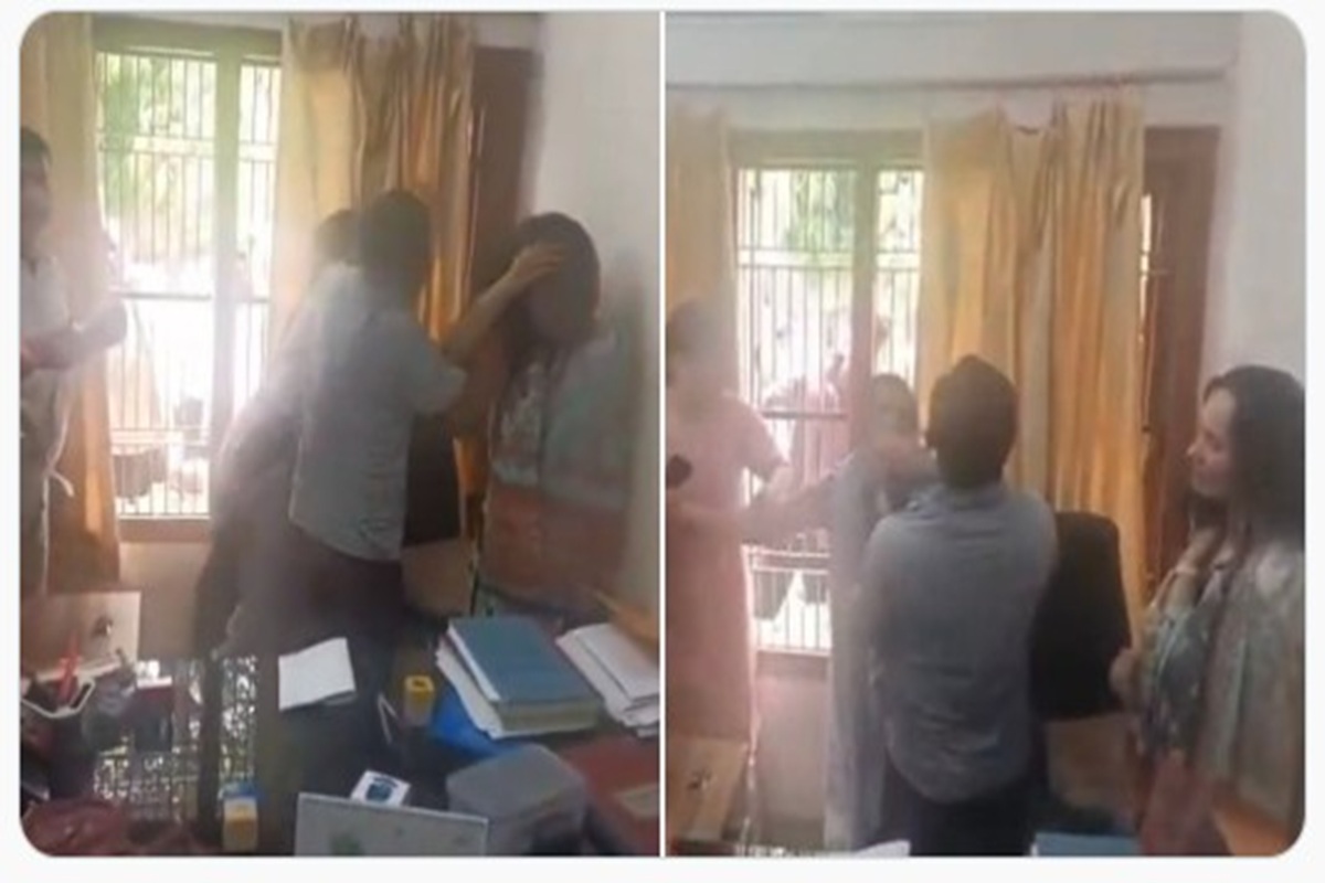 Viral Video: दफ्तर में प्रेमिका संग रंगरेलियां मना रहा था पति, महिला ने रंगेहाथ पकड़कर पीटा