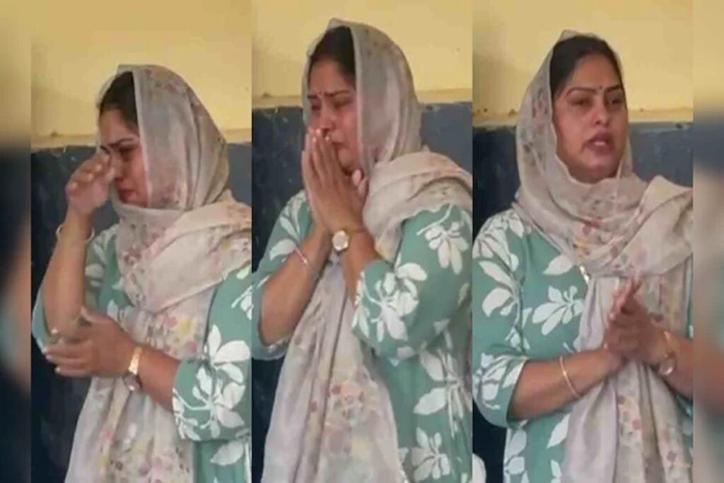Manesar mayor Inderjit Kaur cried, image source: social media
