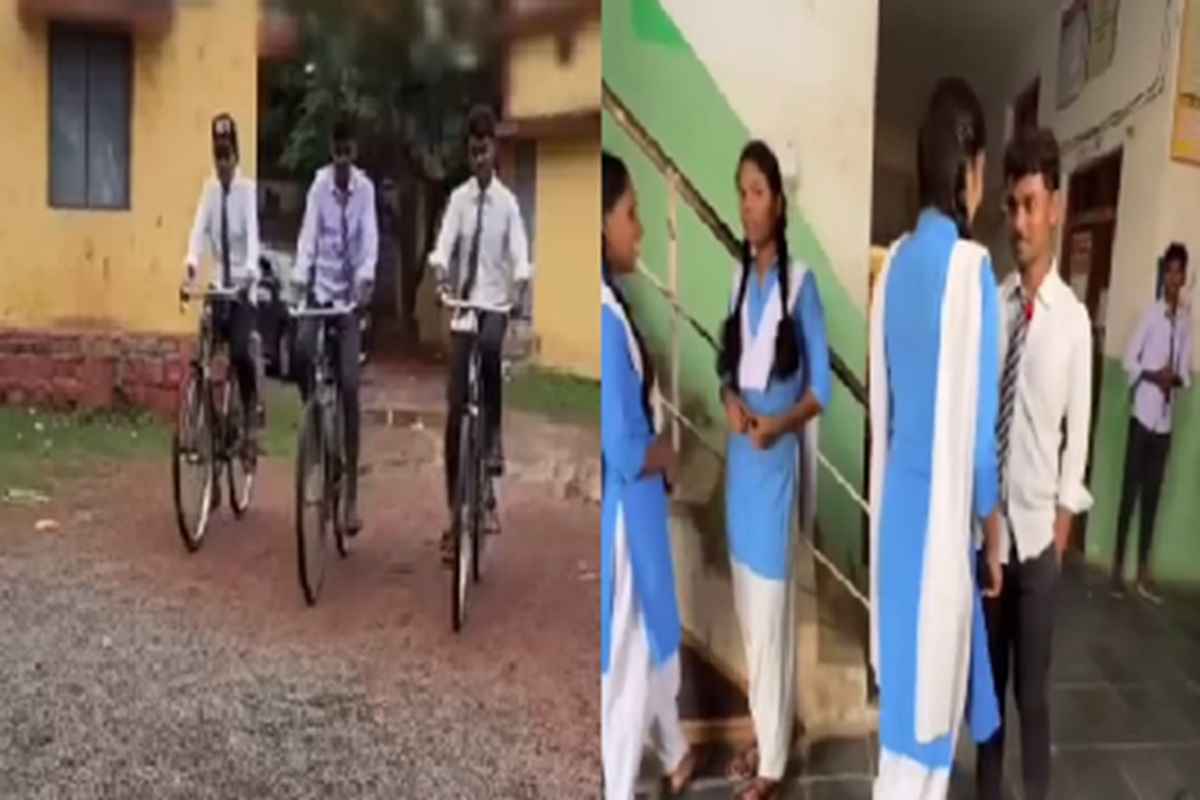 Abhanpur Viral Video: स्कूली छात्र-छात्राओं पर चढ़ा रील बनाने का खुमार, फिल्मी स्टाइल में बनाया वीडियो, वायरल होते ही मचा बवाल