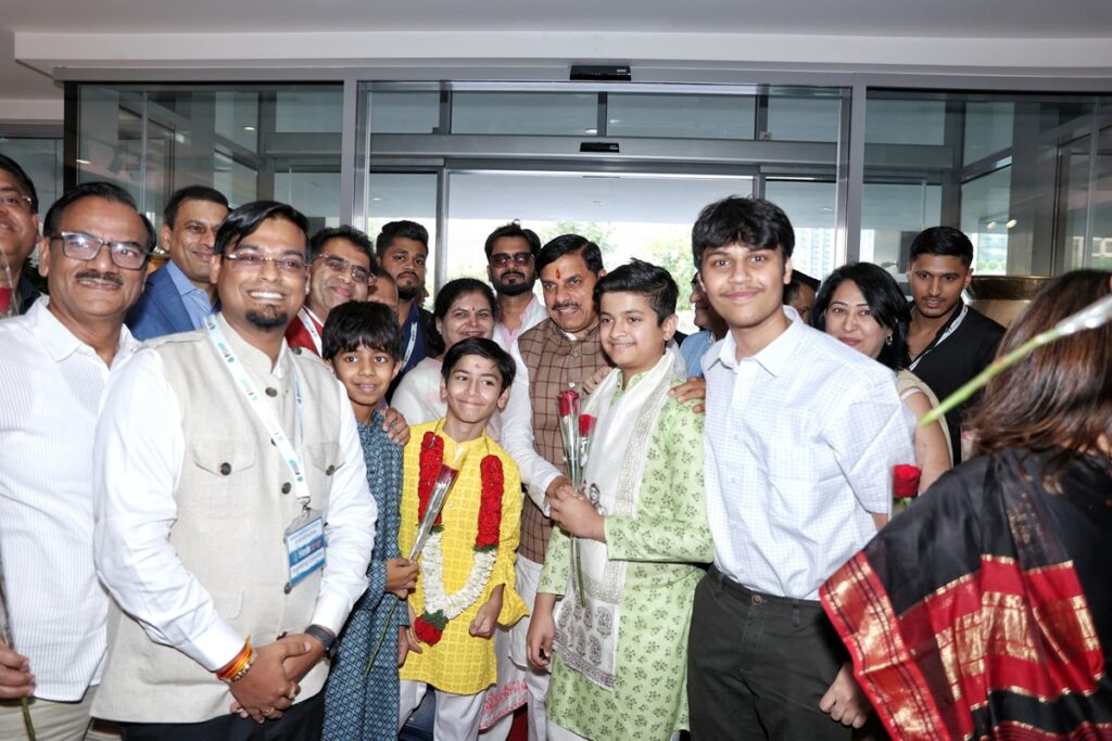 CM Mohan Yadav received a grand welcome in Dubai