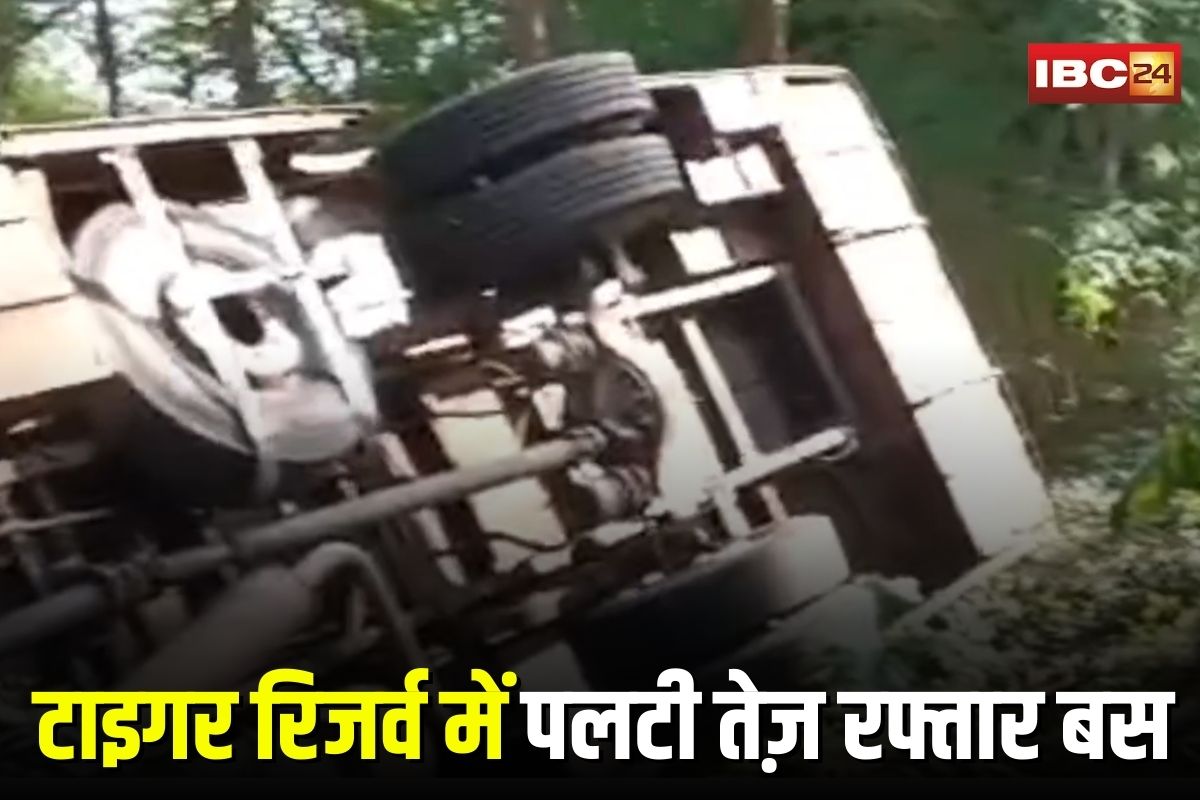 Lormi Bus Accident: अचानकमार टाइगर रिजर्व में पलटी तेज़ रफ्तार बस, 25 यात्री थे सवार, कांच तोड़कर बचाई गई जिंदगियां