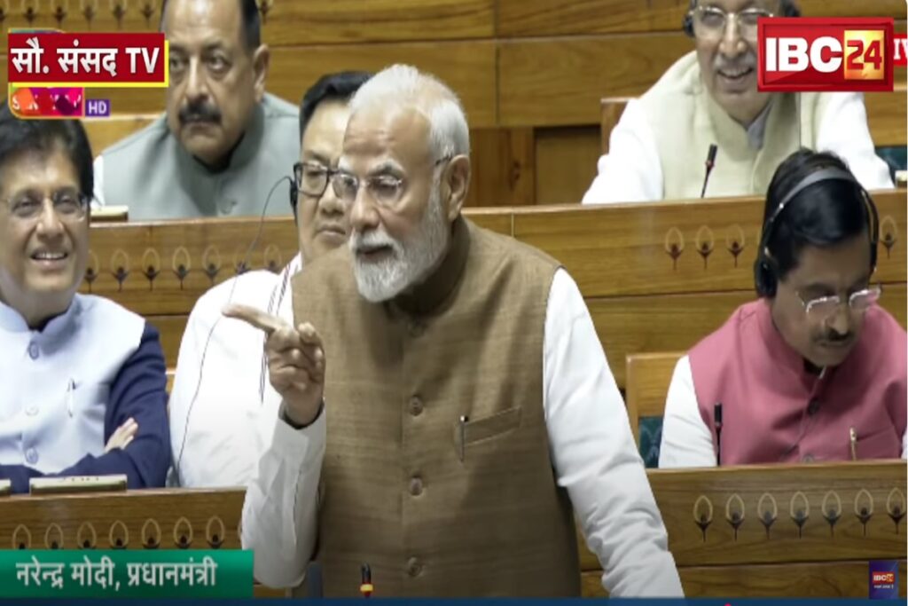 PM Modi in Parliament | Image Source- IBC24