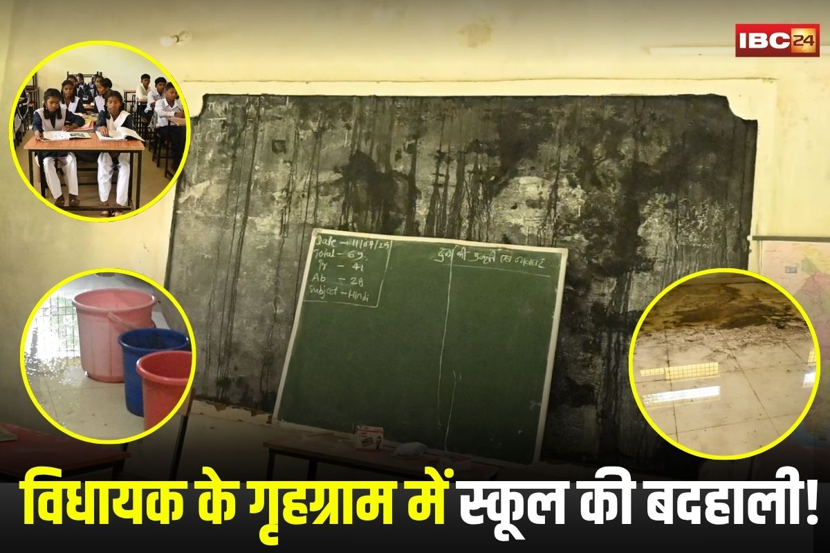Mohla Manpur News: विधायक के गृहग्राम में स्कूल की बदहाली! दो साल में ही 1.20 करोड़ की बिल्डिंग हुई जर्जर, छत से टपक रहा पानी
