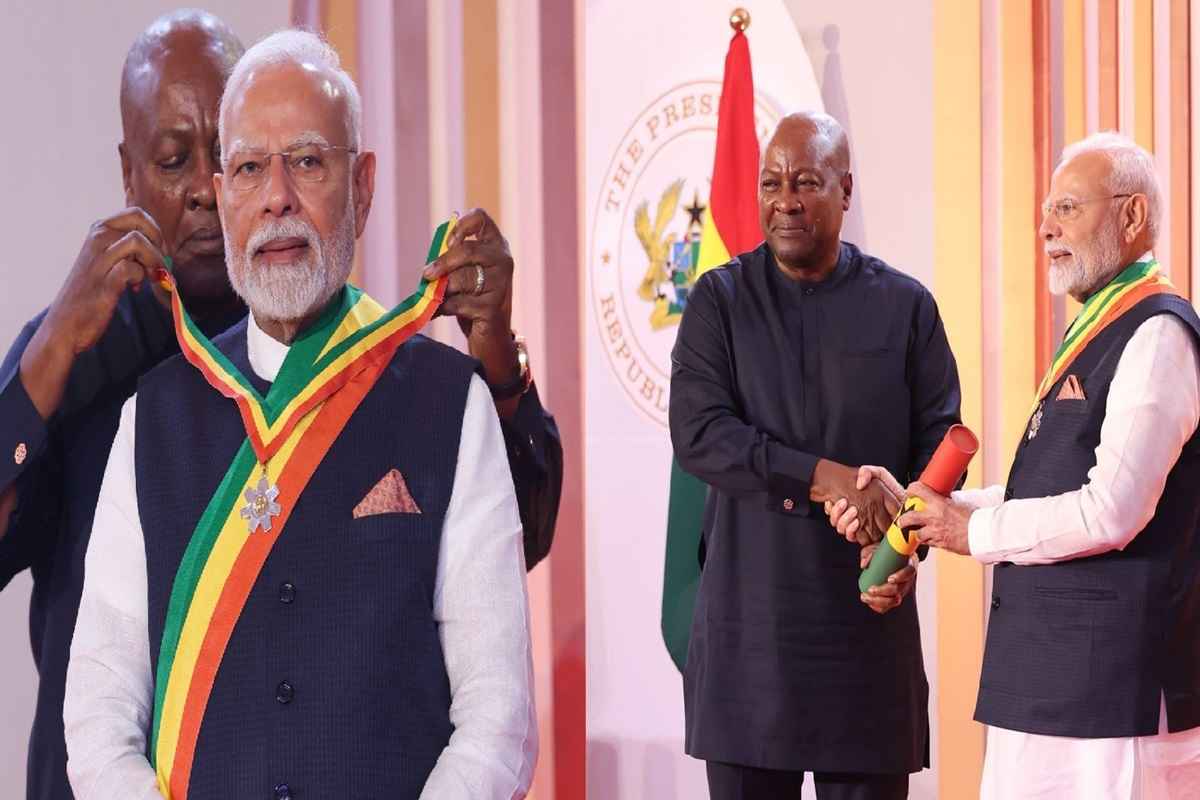 PM Modi Ghana Visit: घाना के सर्वोच्च नागरिक सम्मान से नवाजे गए पीएम मोदी, आतंकवाद के खिलाफ कही ये बड़ी बात