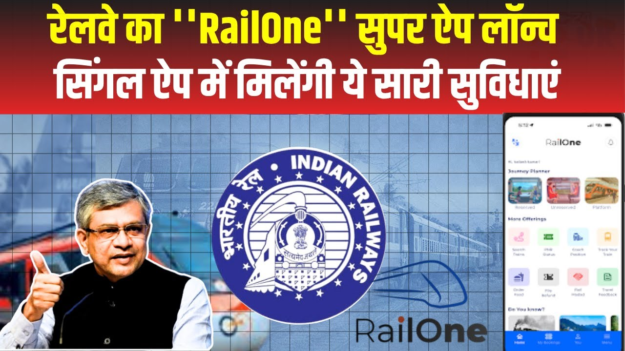 Railone App Launch : रेलवे का RailOne सुपर ऐप लॉन्च| 