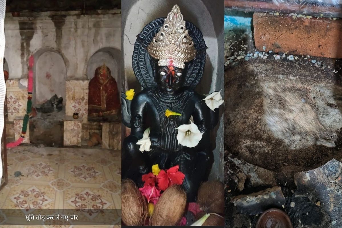 Bilaspur News: भांवर गणेश मंदिर में फिर चोरी, बदमाशों ने मूर्ति का बचा हिस्सा भी गायब कर दिया, पुलिस बेखबर
