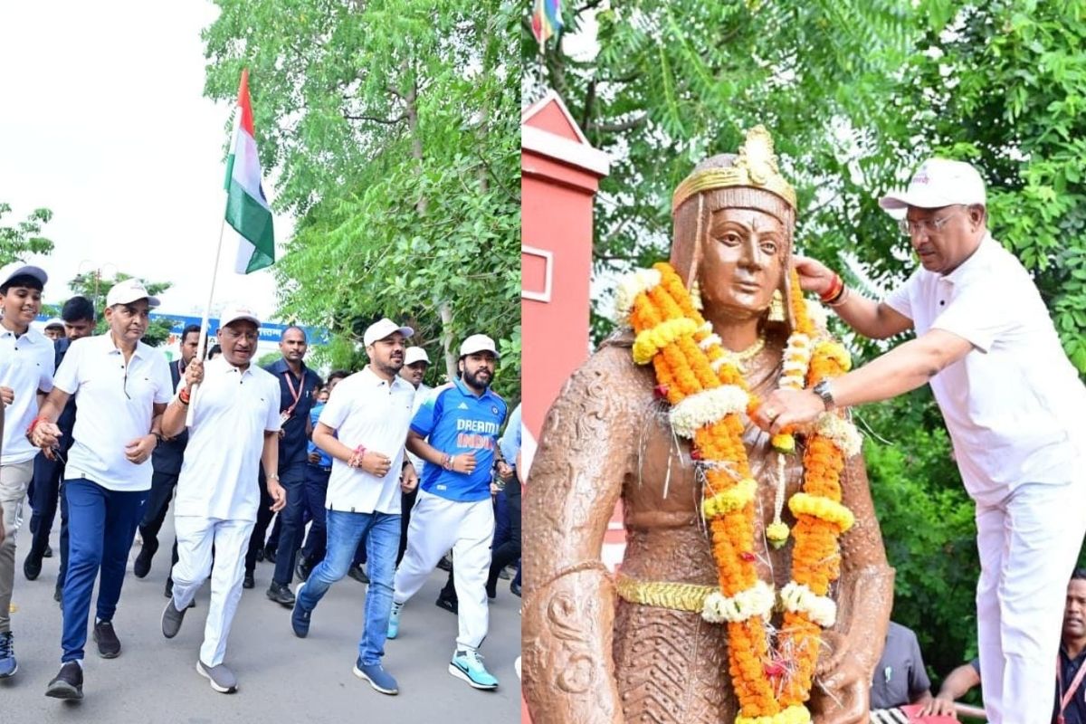 CG News: सीएम साय ने हजारों युवाओं के साथ लगाई स्वतंत्रता की दौड़, भारत माता और रानी दुर्गावती की प्रतिमा पर किया माल्यार्पण, कहा- हमारा तिरंगा पूर्वजों के संघर्ष और बलिदान का प्रतीक