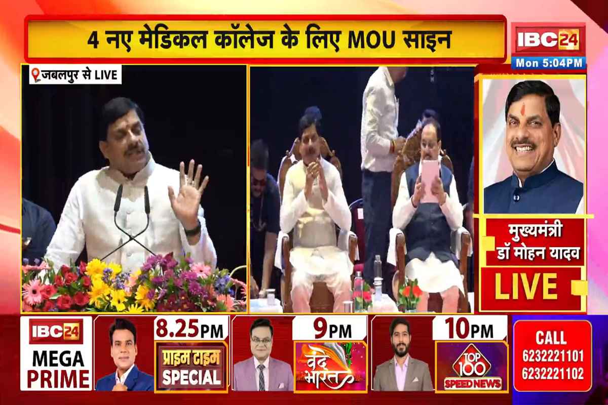 CM Mohan Yadav Speech: ‘1 साल में खोले 5 नए कॉलेज’, मेडिकल कॉलेजों की शुरुआत पर बोले CM मोहन यादव- आदिवासियों और गरीबों के लिए मुफ्त इलाज व एयर एम्बुलेंस की सुविधा