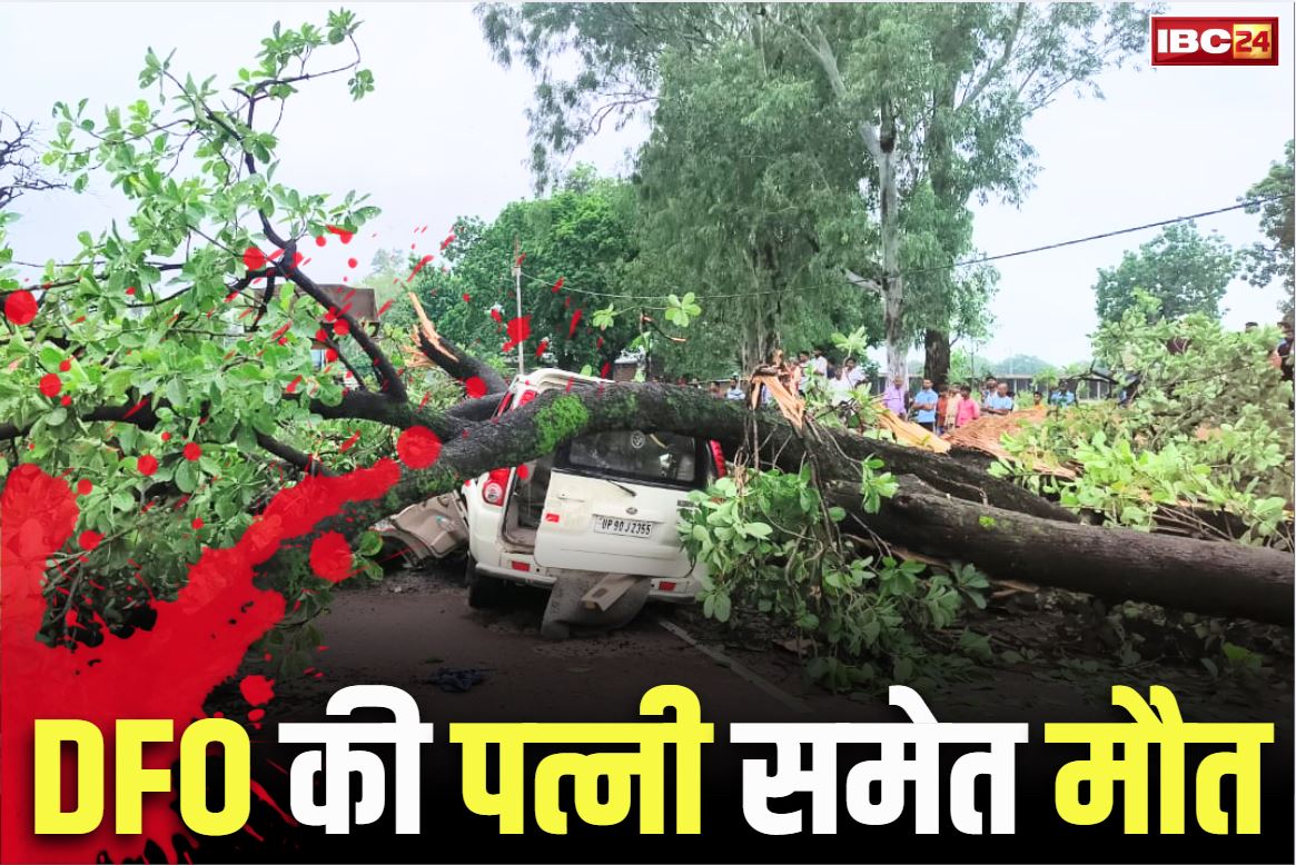 DFO Durga Prasad: डीएफओ की पत्नी समेत दर्दनाक मौत.. स्कॉर्पियों पर गिरा भारी-भरकम महुआ का पेड़.. तस्वीरें दिल दहलाने वाली