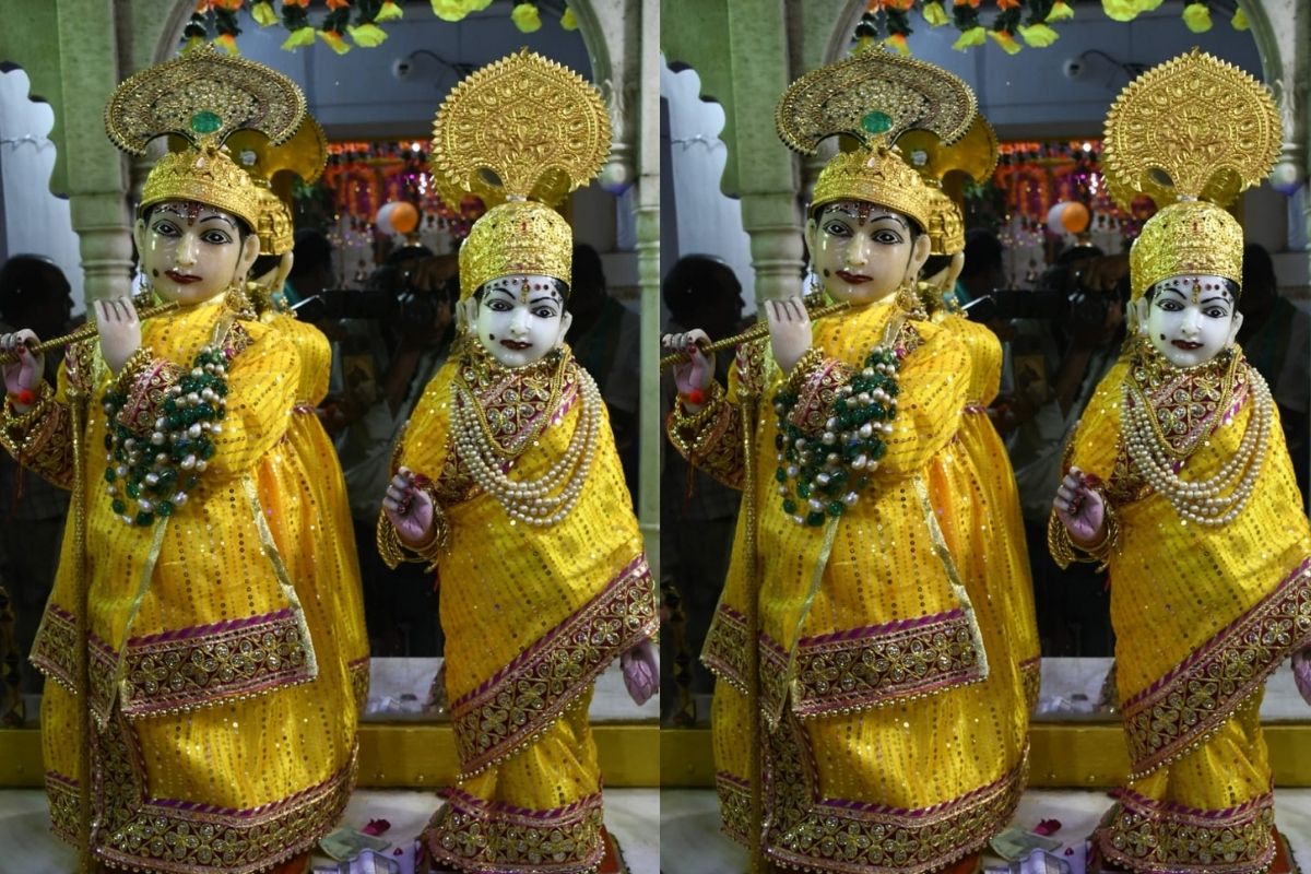 Gwalior News: 100 करोड़ के गहनों से सजे राधा-कृष्ण, गोपाल मंदिर में जन्माष्टमी पर उमड़ा श्रद्धालुओं का सैलाब, 200 जवानों की सुरक्षा में खुले दर्शन