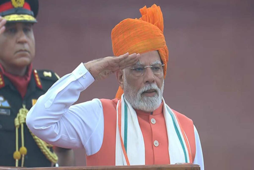 PM Modi on Independence Day: 79वें स्वतंत्रता दिवस पर पीएम मोदी ने 103 मिनट तक देश को किया संबोधित / Image Source: PIB