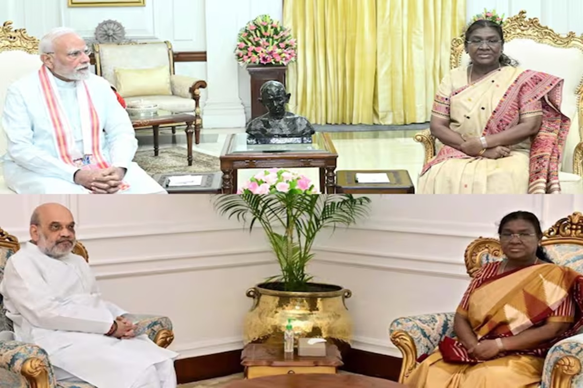 PM Modi and Shah Meet Murmu: उपराष्ट्रपति या फिर संसद में कोई बड़ा बिल..? अचानक राष्ट्रपति द्रौपदी मुर्मू से मिलने पहुंचे PM मोदी और अमित शाह, सियासी गलियारों में अटकलें तेज