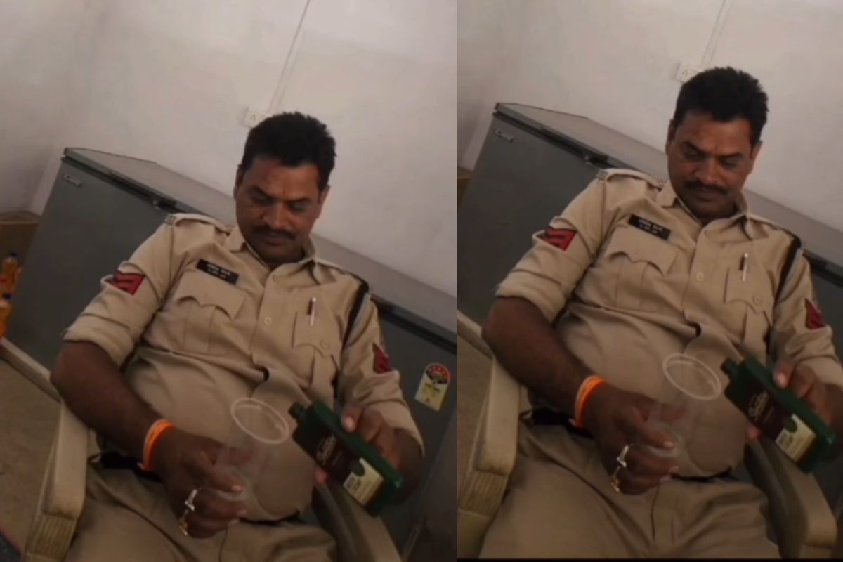 Police Viral Video: वर्दी में जाम छलकाते नजर आया प्रधान आरक्षक, वीडियो वायरल होने से मचा हड़कंप, अधिकारी ने कह दी ये बड़ी बात