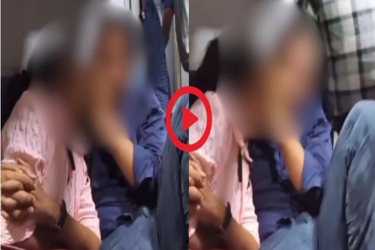 Train Couple Romance: सामने बैठी गर्लफ्रेंड को देखकर खुद को नहीं रोक सका युवक, ट्रेन में ही करने लगा ऐसा काम, यात्रियों ने कहा- बेशर्म हैं दोनों