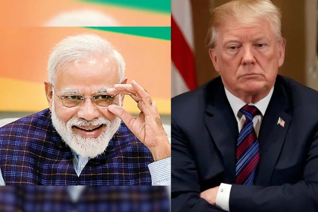 Donald Trump Spread Fake News: डोनाल्ड ट्रंप झूठ बोलकर भारत पर बनाना चाहते हैं दबाव? Image Source: IBC24 Customized