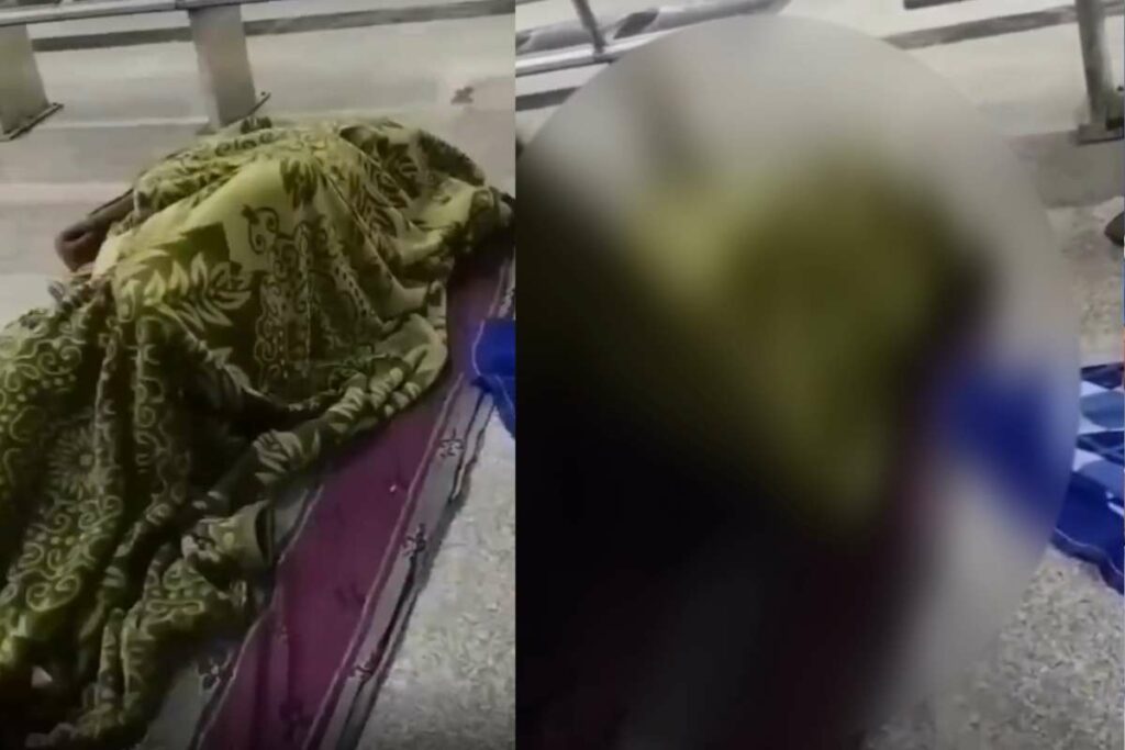 Couple Have Sex in Railway Station: रेलवे स्टेशन के प्लेटफॉर्म पर चादर ओढ़कर सेक्स कर रहे थे कपल / Image Source: Screengrab