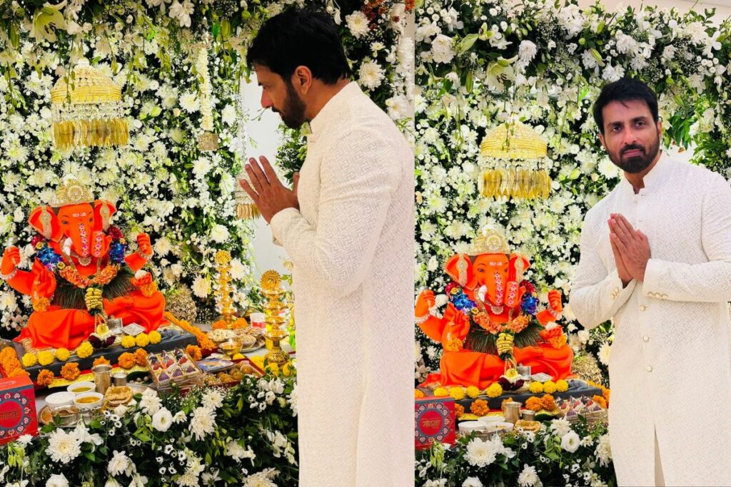 Sonu Sood, sonu sood ganesh chaturthi 2025, mumbai ganesh chaturthi celebration, sonu sood bappa at home, bollywood ganesh utsav 2025, sonu sood ganpati arrival, ganesh chaturthi celebrity celebration, mumbai actor ganesh chaturthi, sonu sood prayers lord ganesha, mumbai festival news 2025, sonu sood 27 years ganesh utsav, bollywood star ganesh puja, sonu sood social work update, ganesh chaturthi 2025 mumbai actor, sonu sood devotion ganesha, lord ganesha blessings sonu sood