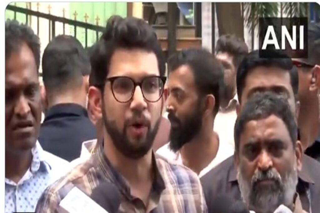 Aditya Thackeray On close meat stores, image source: ANI