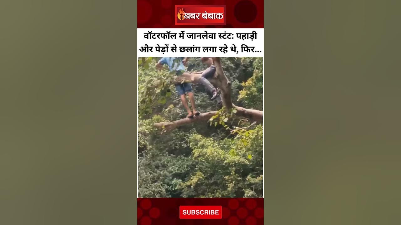 वॉटरफॉल में जानलेवा स्टंट: पहाड़ी और पेड़ों से छलांग लगा रहे थे, फिर… | Parsada Waterfall