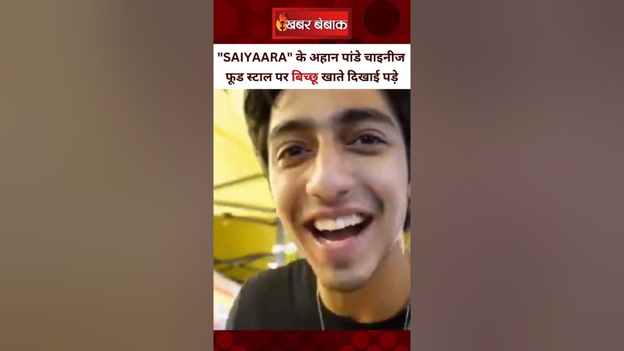 फिल्म Saiyaara के लीड एक्टर Ahaan Pandey चाइनीज फूड स्टाल पर फ्राई किया हुआ “बिच्छू” खाते दिखे