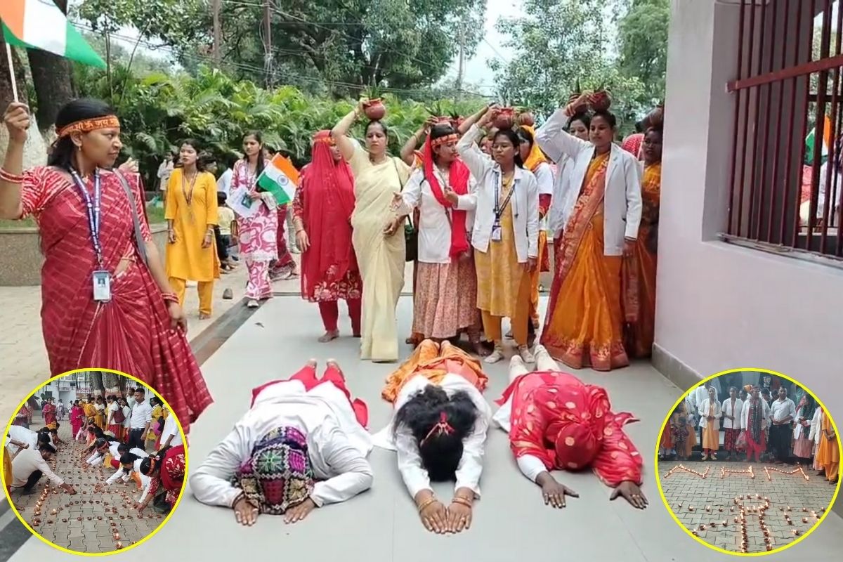 CG NHM Worker Protest: एनएचएम कर्मियों का अनूठा विरोध प्रदर्शन, ढोल-नगाड़ों के बीच 200 मीटर चुनरी लेकर निकली मनोकामना रैली, सरकार से मांगे पूरी करने की गुहार