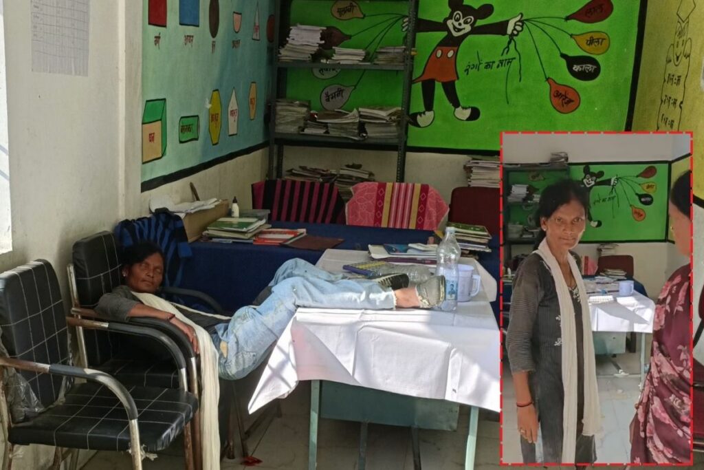 Jangir Principl Viral Video, drunk principal in school India, Hira Porte viral news, Chhattisgarh school scandal, Levai village school video, female teacher drunk in class, Baloda block education news, CG teacher viral clip, principal sleeping on table,