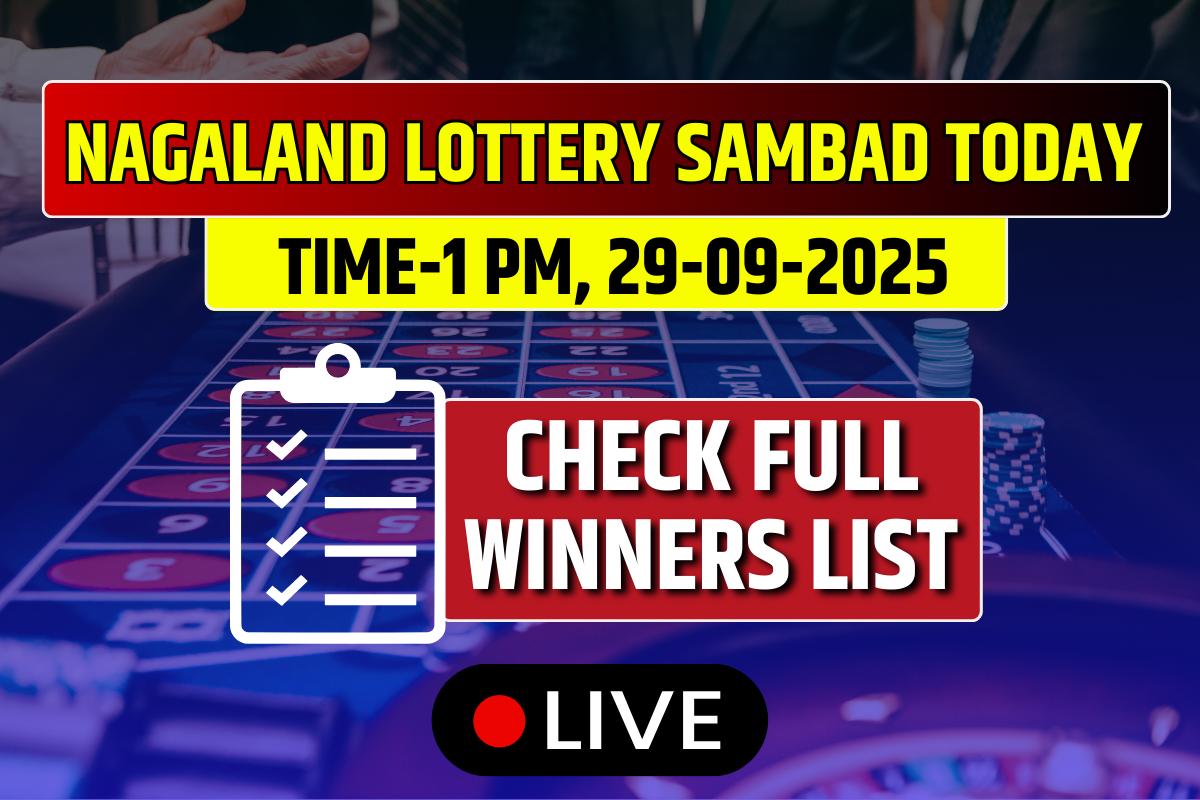 Nagaland Dear Dwarka 1 PM Lottery Sambad Result OUT Today 29-09-2025: Check all Monday Winning Numbers List!
