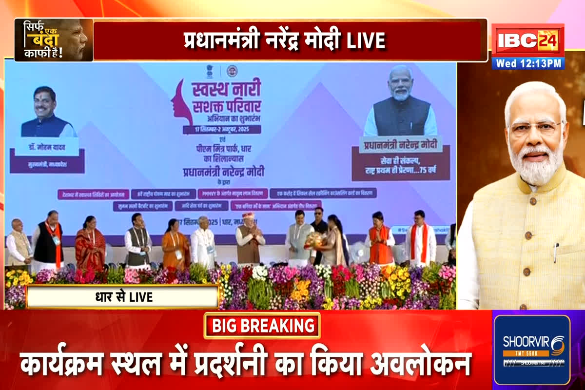 PM Modi MP Visit: पीएम मोदी ने जन्मदिन पर एमपी को दी सौगात, पीएम मित्र पार्क का शिलान्यास और कई अन्य परियोजनाओं का किया शुभारंभ