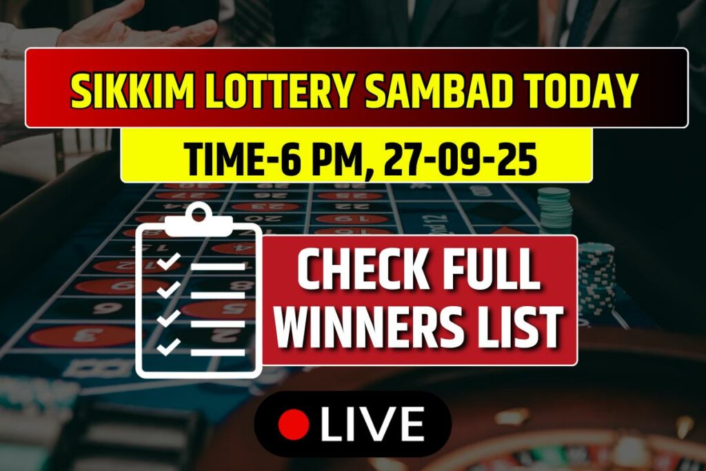 Sikkim Lottery Sambad Result Today