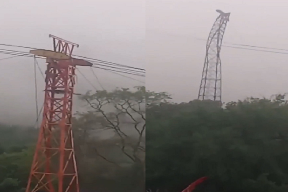 Gujarat Pavagadh Ropeway Accident: माता के मंदिर में बड़ा हादसा, रोपवे का तार टूटने से 6 लोगों की मौत, मची अफरातफरी, देखें हादसे का लाइव वीडियो