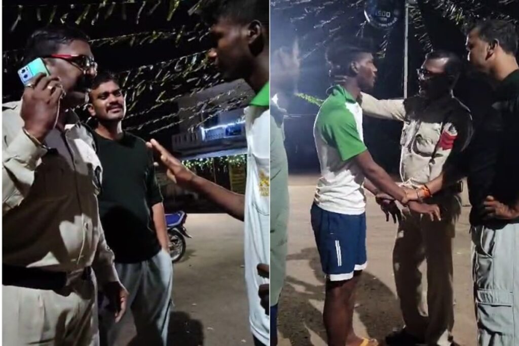 Policemen abused army man, image source: ibc24