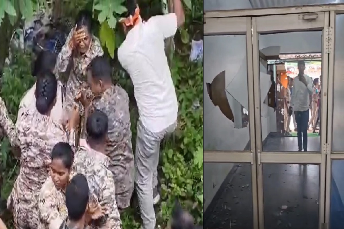 Chahttisgarh News: कांग्रेस कार्यकर्ताओं की दादागिरी! बंगला घेरने से रोका तो किया पथराव, महिला पुलिसकर्मी घायल, कार्यालय में की तोड़फोड़