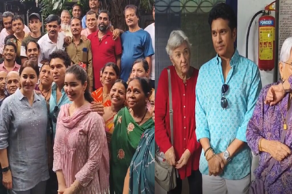 Sachin Tendulkar Maheshwar visit/Image Credit: IBC24