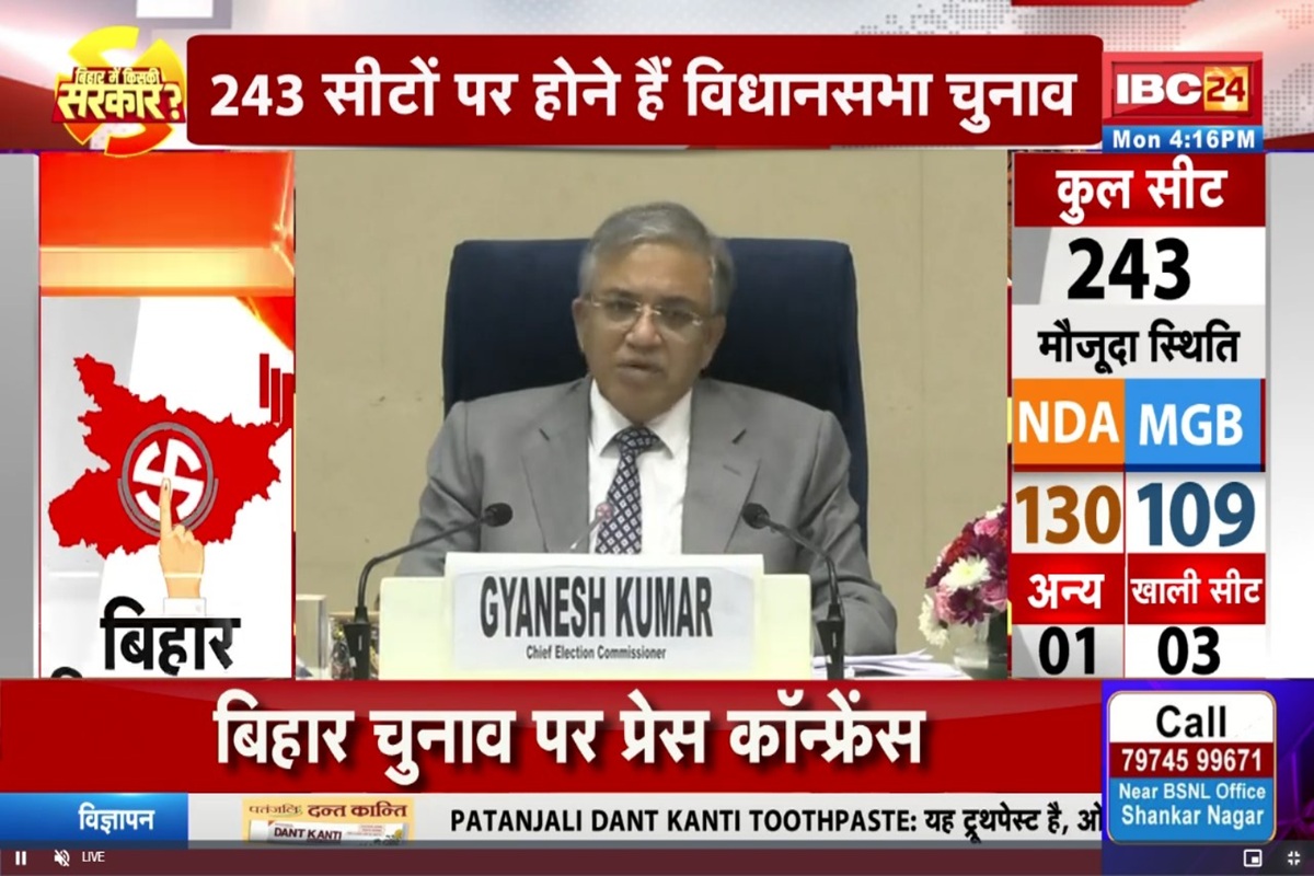 Bihar Assembly Election Date: बिहार विधानसभा चुनाव की तारीखों का ऐलान, 7.43 करोड़ मतदाता करेंगे मताधिकार का प्रयोग