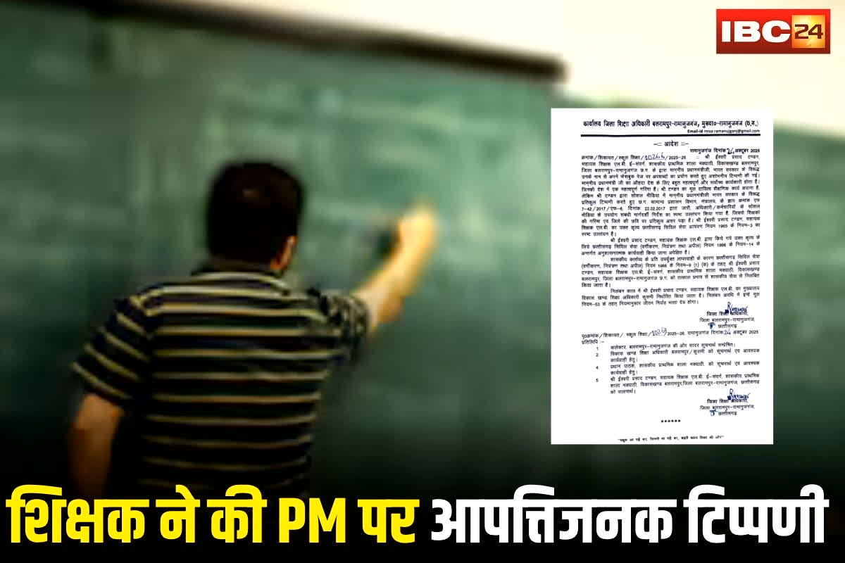 Balrampur News: सहायक शिक्षक ने PM मोदी के खिलाफ की अशोभनीय टिप्पणी, सोशल मीडिया पर लिख दिया ये बड़ी बात, अब शिक्षा अधिकारी ने किया निलंबित