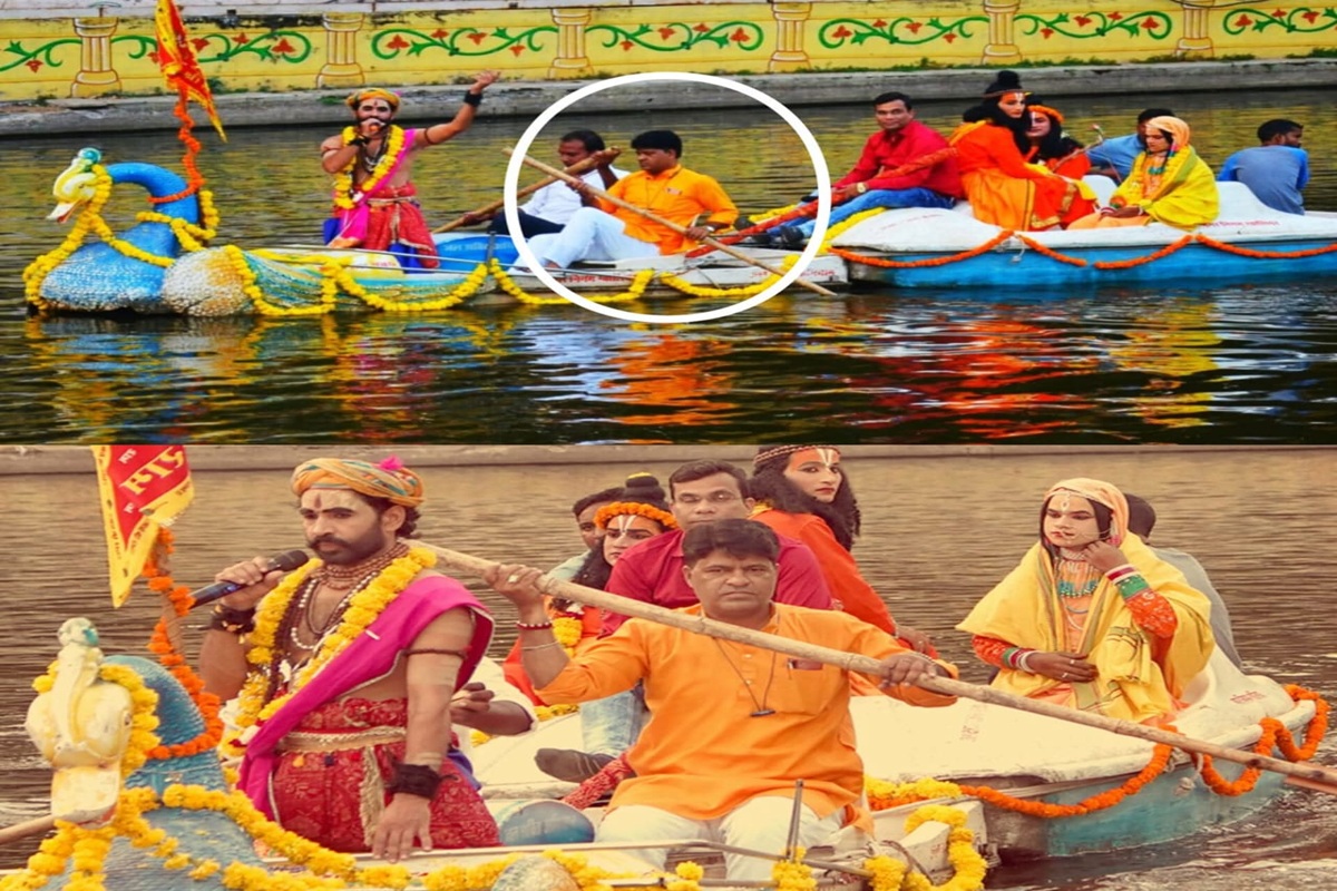 Gwalior News: रामलीला के मंच पर पहुंचे राम बारात के पूर्व संयोजक नूर आलम वारसी, सिंधिया के साथ की भगवान राम की आरती