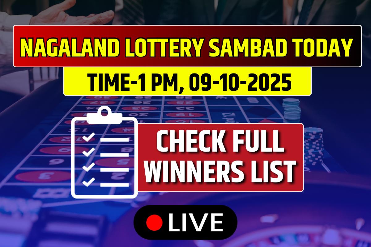 Nagaland 1 PM Lottery Sambad Result 09-10-2025 OUT Today: Check all Thursday Winning Numbers List!