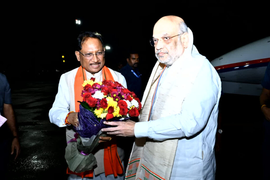 Amit Shah CG Visit News/ Image Credit: Vishnudeo sai X Handle