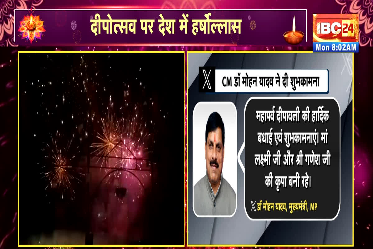 Diwali 2025: सीएम डॉ. मोहन यादव ने दी दीपावली पर्व की शुभकामनाएं, कहा – हर घर-आंगन धन-धान्य से परिपूर्ण हों, यही प्रार्थना है