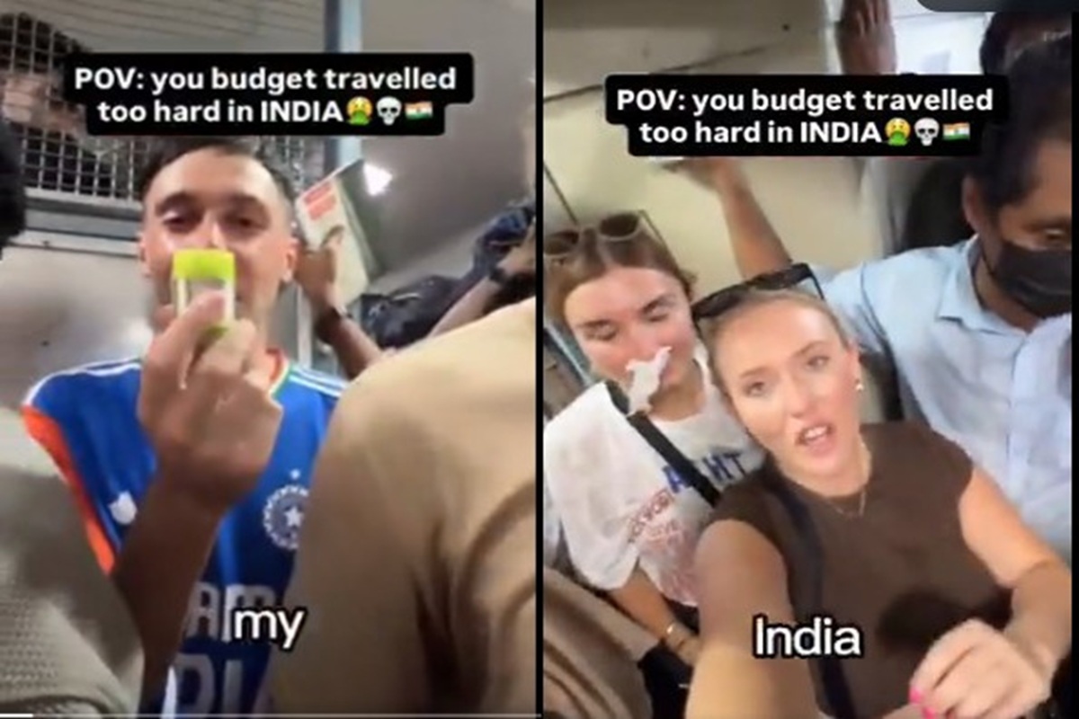 Viral Video: ट्रेनों में रील बना रही विदेशी ब्लॉगर, जमकर उड़ाया भारतीय रेल व्यवस्था का मज़ाक, वी​डियो को लेकर सोशल मीडिया में बहस शुरू